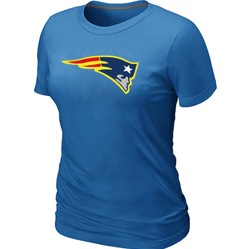 New England Patriots Neon Logo Charcoal L.blue Women's T-shirt