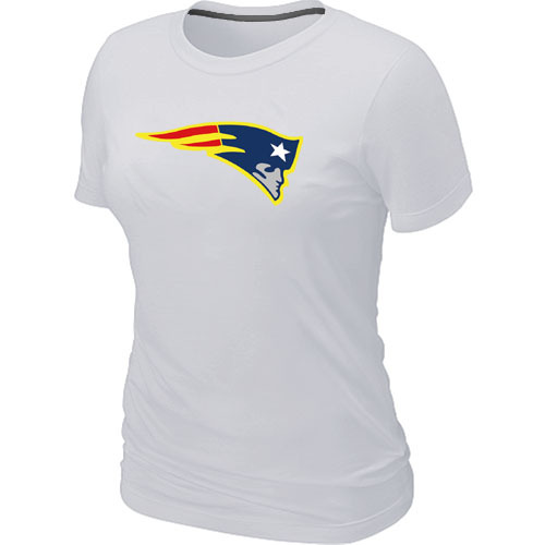 New England Patriots Neon Logo Charcoal White Women's T-shirt