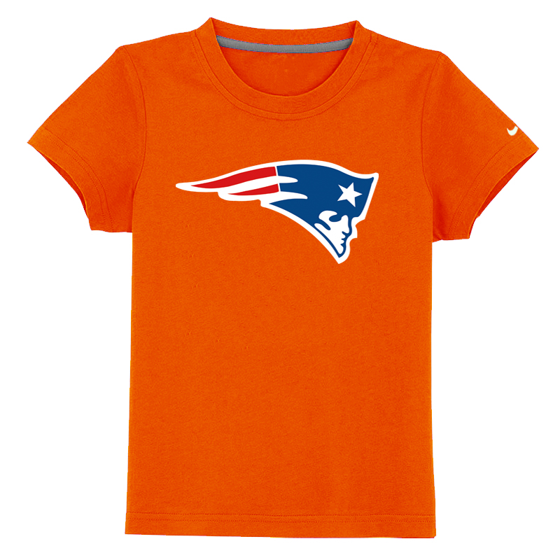New England Patriots Sideline Legend Authentic Logo Youth T-Shirt Orange