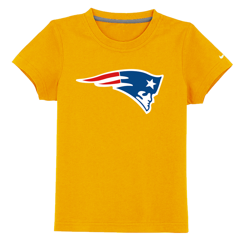 New England Patriots Sideline Legend Authentic Logo Youth T-Shirt Yellow - Click Image to Close