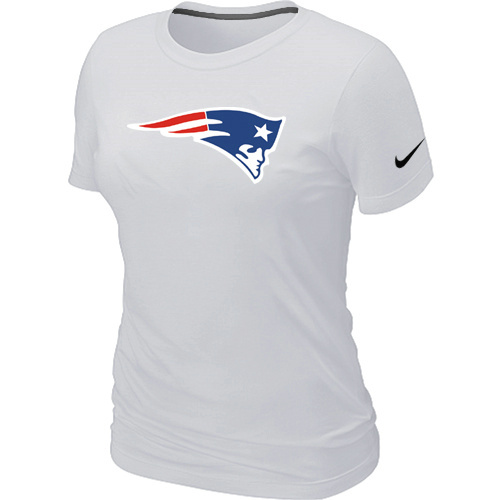 New England Patriots White Women's Logo T-Shirt