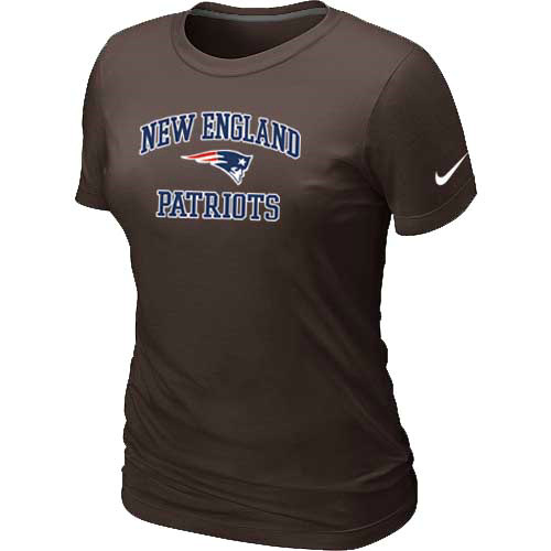 New England Patriots Women's Heart & Soul Brown T-Shirt