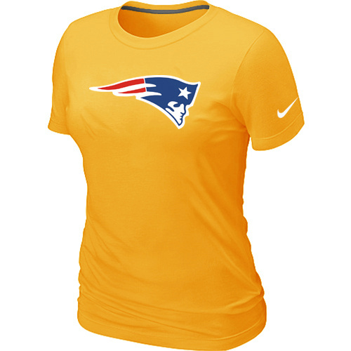 New England Patriots Yellow Women's Logo T-Shirt