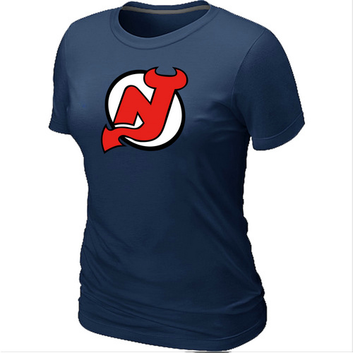 New Jersey Devils Big & Tall Women's Logo D.Blue T-Shirt