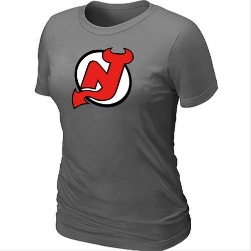 New Jersey Devils Big & Tall Women's Logo D.Grey T-Shirt
