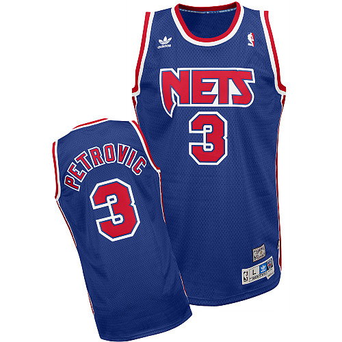 New Jersey Nets 3 Petrovic Blue Throwback Jerseys