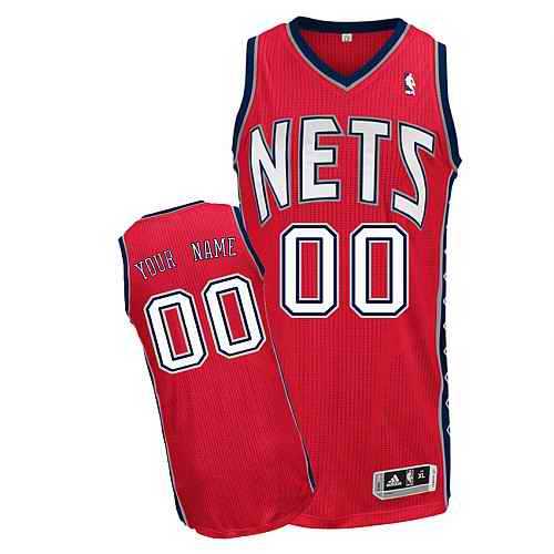 New Jersey Nets Custom red Road Jersey