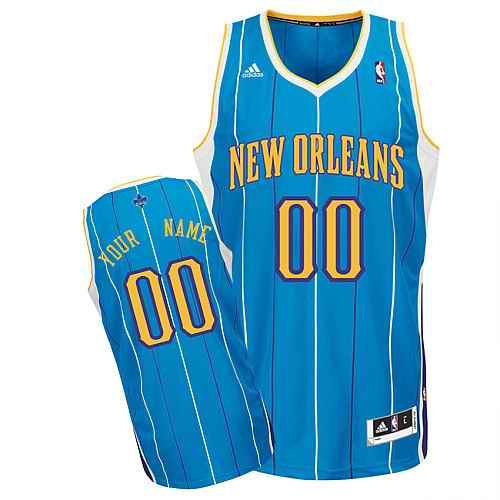 New Orleans Hornets Custom Swingman blue Road Jersey