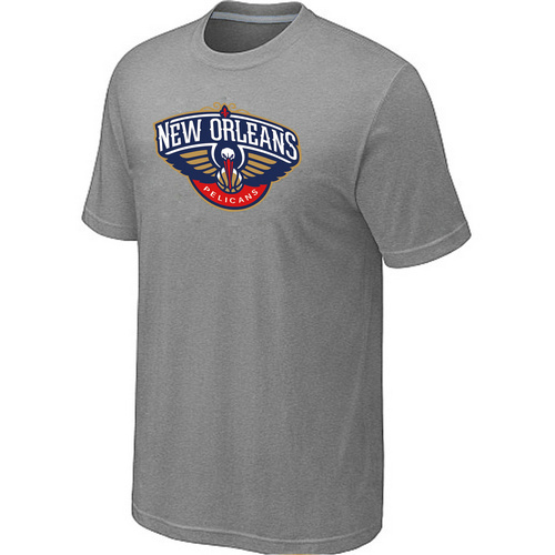 New Orleans Pelicans Big & Tall Primary Logo L.Grey T-Shirt