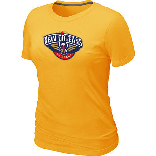 New Orleans Pelicans Big & Tall Primary Logo Yellow Women's T-Shirt