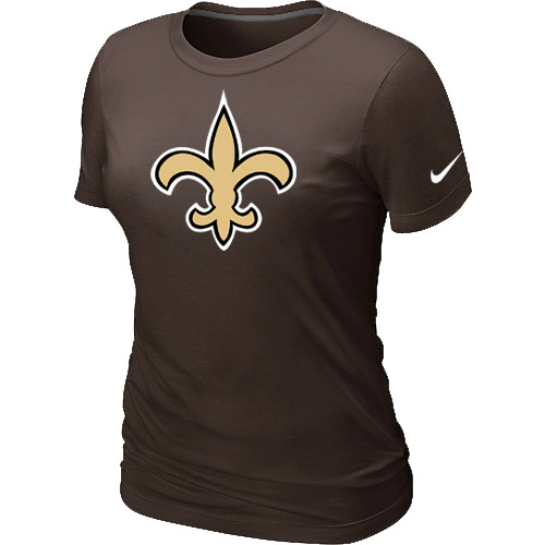 New Orleans Sains Brown Women's Logo T-Shirt