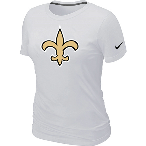 New Orleans Sains White Women's Logo T-Shirt