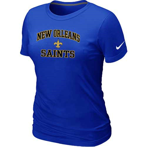 New Orleans Sains Women's Heart & Soul Blue T-Shirt