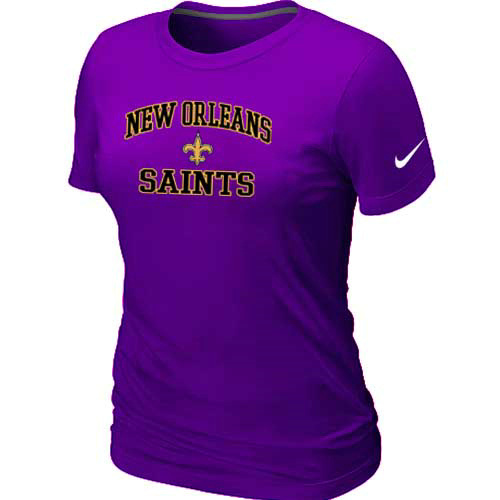 New Orleans Sains Women's Heart & Soul Purple T-Shirt