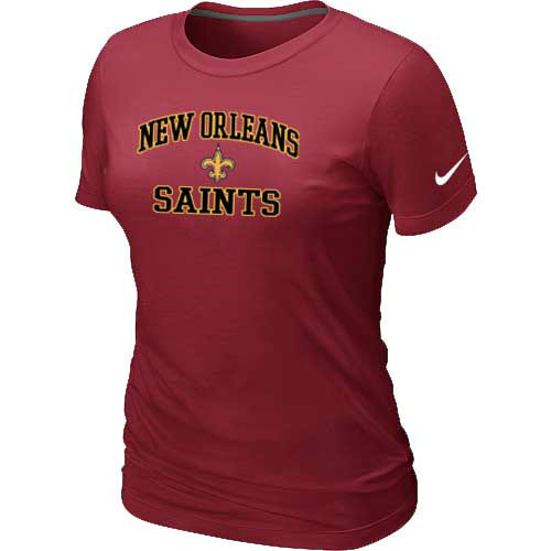 New Orleans Sains Women's Heart & Soul Red T-Shirt
