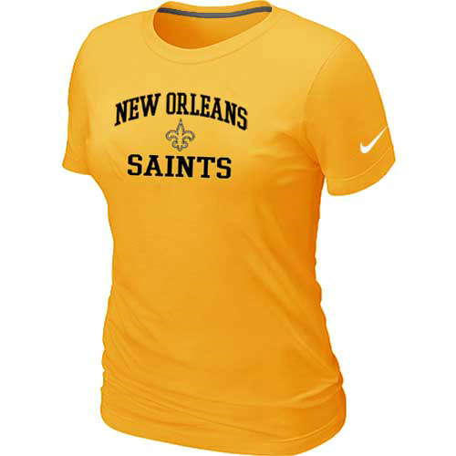 New Orleans Sains Women's Heart & Soul Yellow T-Shirt