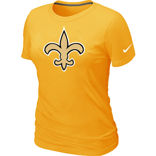 New Orleans Sains Yellow Women's Logo T-Shirt