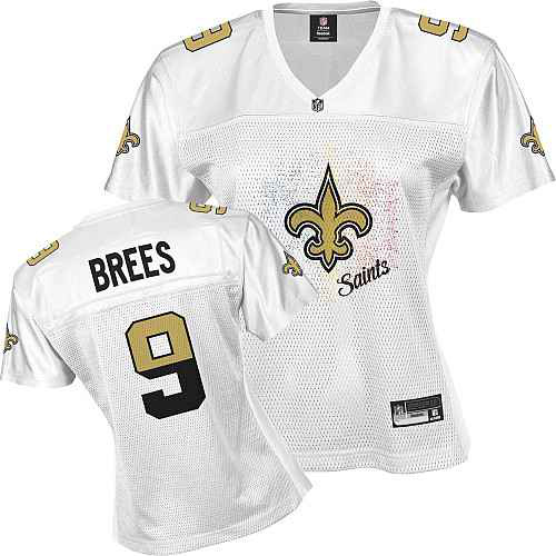 New Orleans Saints 9 BREES white Womens Jerseys