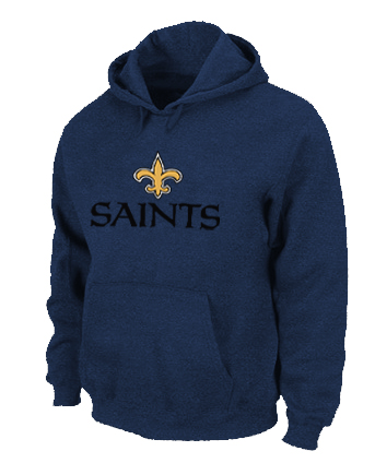 New Orleans Saints Authentic Logo Pullover Hoodie D.Blue