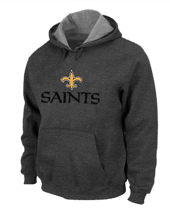 New Orleans Saints Authentic Logo Pullover Hoodie D.Grey