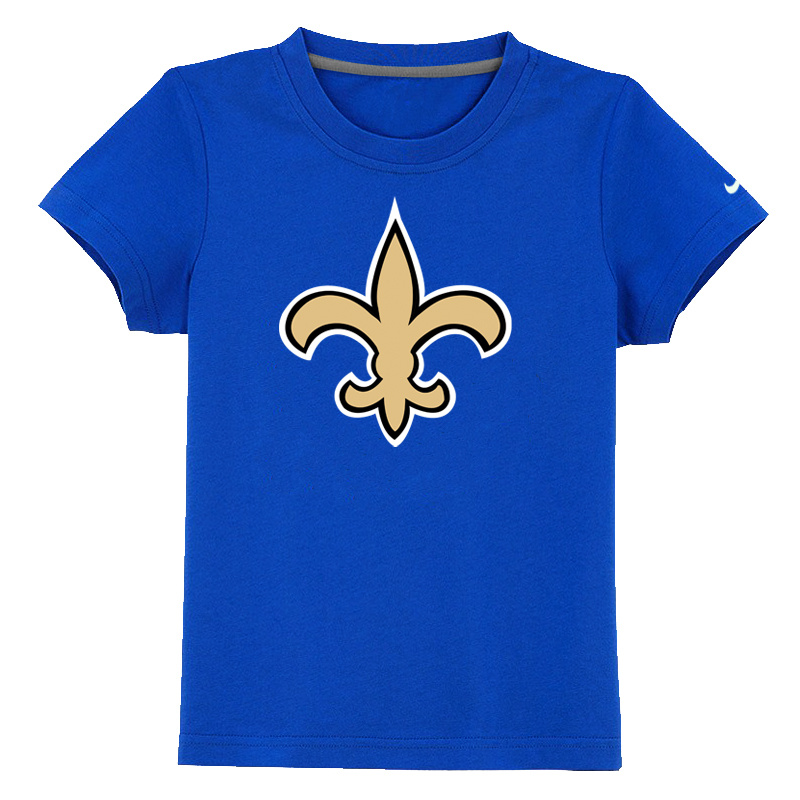 New Orleans Saints Authentic Logo Youth T-Shirt Blue