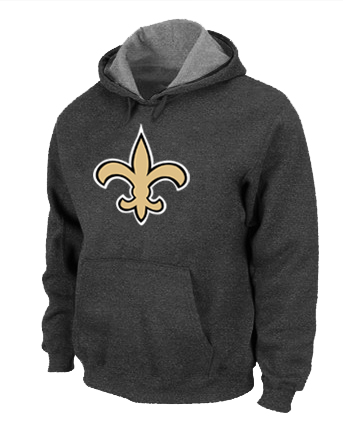 New Orleans Saints Logo Pullover Hoodie D.Grey