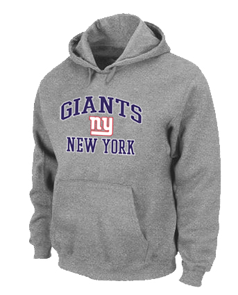 New York Giants Heart & Soul Pullover Hoodie Grey - Click Image to Close