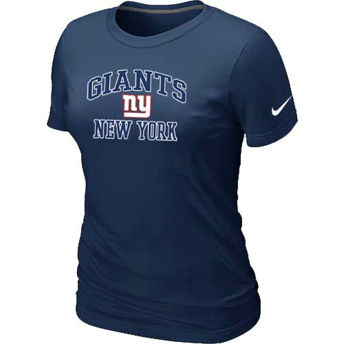 New York Giants Women's Heart & Soul D.Blue T-Shirt