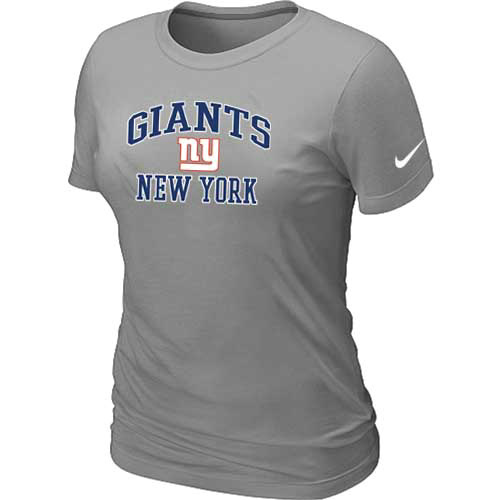 New York Giants Women's Heart & Soul L.Grey T-Shirt