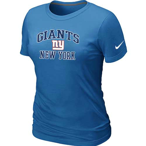 New York Giants Women's Heart & Soul L.blue T-Shirt