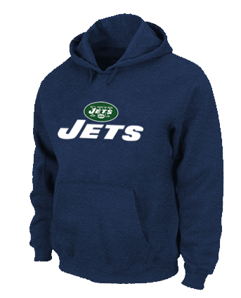New York Jets Authentic Logo Pullover Hoodie D.Blue