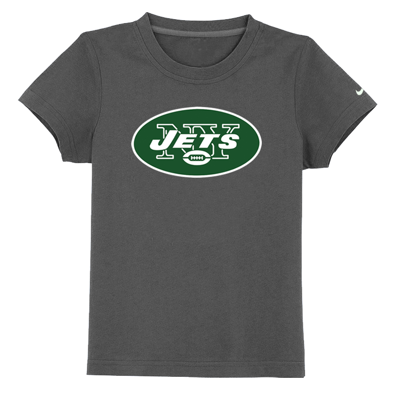 New York Jets Authentic Logo Youth T-Shirt D.Grey