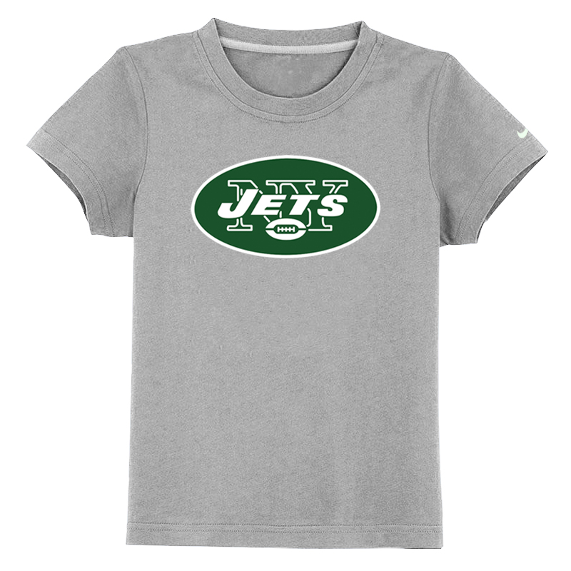 New York Jets Authentic Logo Youth T-Shirt Grey