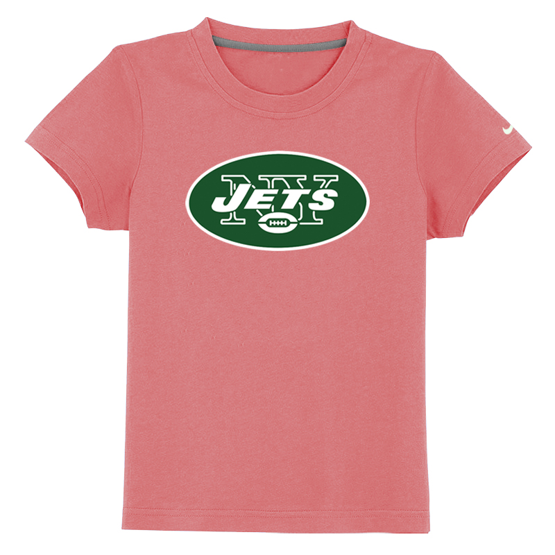 New York Jets Authentic Logo Youth T-Shirt Pink