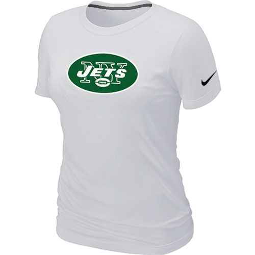 New York Jets White Women's Logo T-Shirt