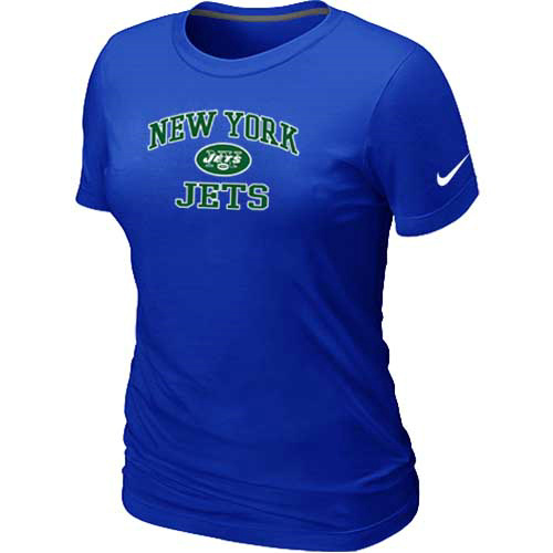 New York Jets Women's Heart & Soul Blue T-Shirt