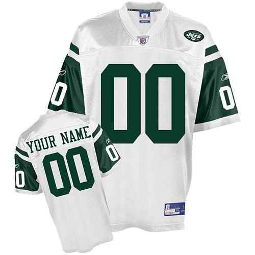 New York Jets Youth Customized White Jersey