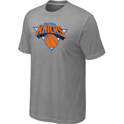 New York Knicks Big & Tall Primary Logo L.Grey T-Shirt - Click Image to Close