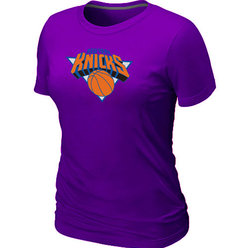 New York Knicks Big & Tall Primary Logo Purple Women's T-Shirt