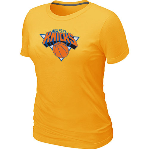 New York Knicks Big & Tall Primary Logo Yellow Women's T-Shirt