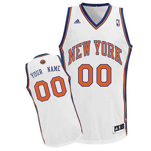 New York Knicks Custom Swingman white Home Jersey