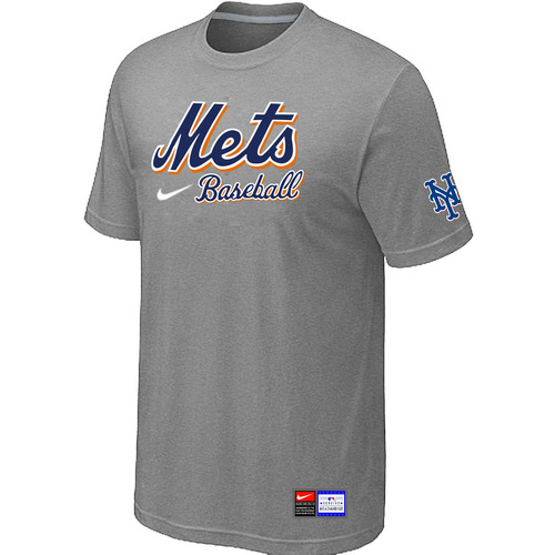 New York Mets L.Grey Nike Short Sleeve Practice T-Shirt