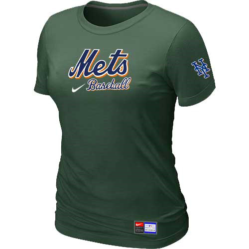 New York Mets Nike Women's D.Green Short Sleeve Practice T-Shirt