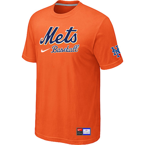 New York Mets Orange Nike Short Sleeve Practice T-Shirt