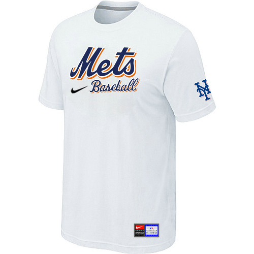 New York Mets White Nike Short Sleeve Practice T-Shirt