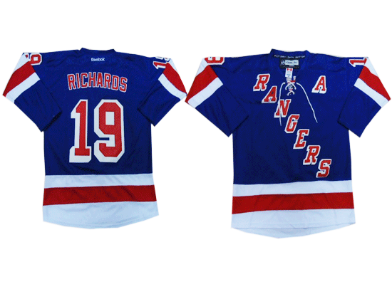 New York Rangers 19 RICHARDS blue Home Jerseys