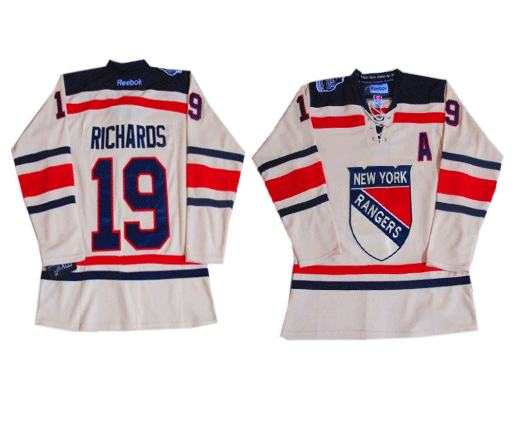 New York Rangers 19 RICHARDS cream Classic Jerseys