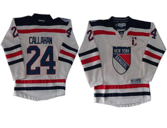 New York Rangers 24 Callahan cream Youth Classic Jersey