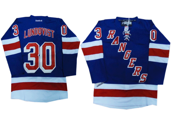 New York Rangers 30 LUNDQVIST blue Home Jerseys