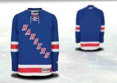 New York Rangers Men Customized Blue Jersey